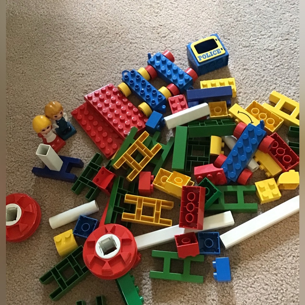 Duplo building blocks.